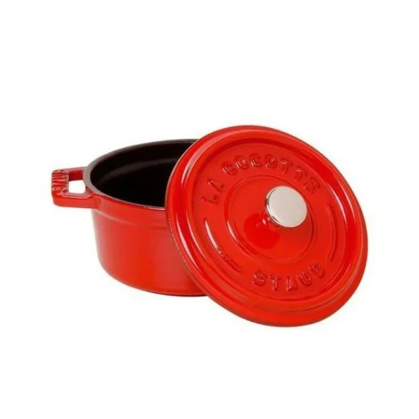 STAUB Cocotte Fonte Ronde 20 Cm Rouge Cerise 2,2 L Nouveau 3