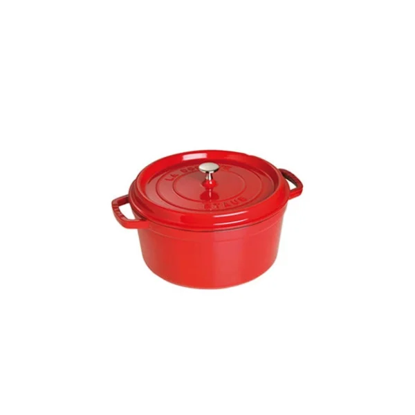 STAUB Cocotte Fonte Ronde 20 Cm Rouge Cerise 2,2 L Nouveau 1