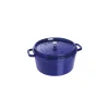 magasin STAUB Cocotte Fonte Ronde 24 Cm Bleu Intense Majolique 3,8 L 19