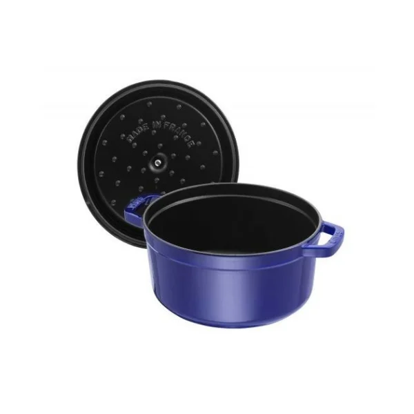 STAUB Cocotte Fonte Ronde 26 Cm Bleu Intense Majolique 5,2 L site pas cher 3