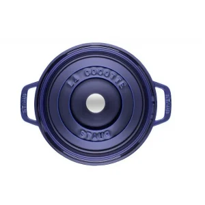 STAUB Cocotte Fonte Ronde 26 Cm Bleu Intense Majolique 5,2 L site pas cher 10