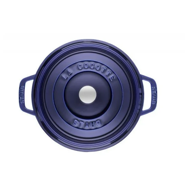 STAUB Cocotte Fonte Ronde 26 Cm Bleu Intense Majolique 5,2 L site pas cher 4