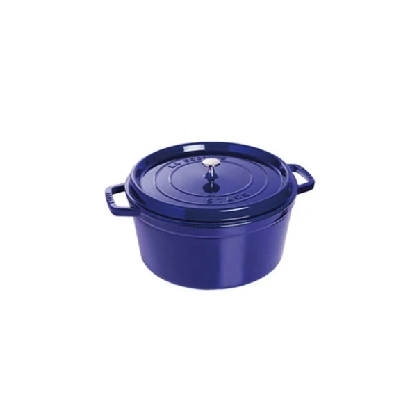 STAUB Cocotte Fonte Ronde 26 Cm Bleu Intense Majolique 5,2 L site pas cher 1