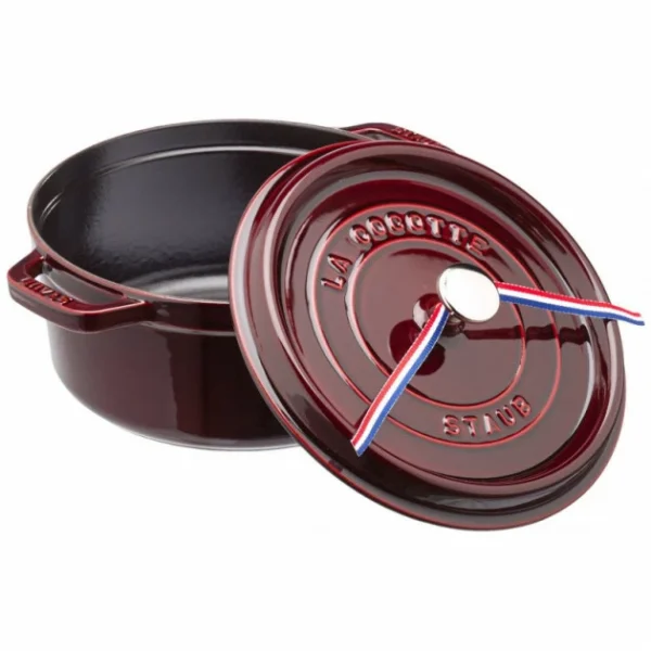 REMISE allant STAUB Cocotte Fonte Ronde 26 Cm Grenadine Majolique 5,2 L 4