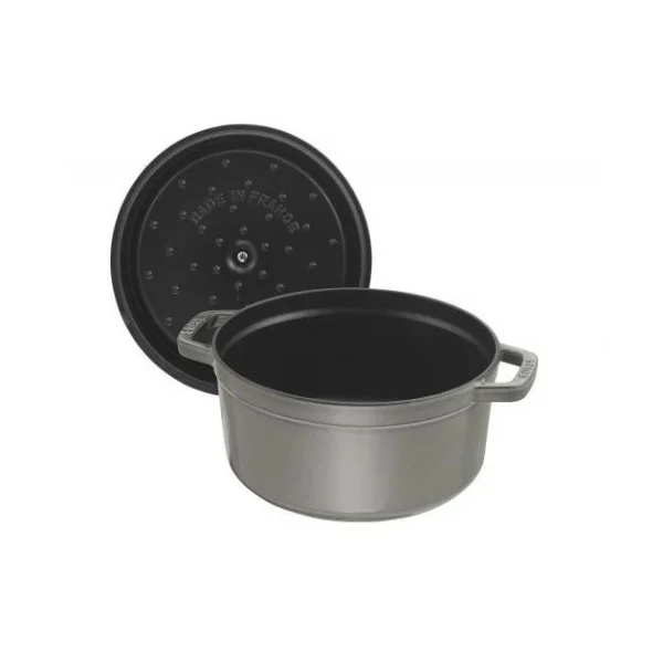 STAUB Cocotte Fonte Ronde 26 Cm Gris Graphite 5,2 L pas cher marque 3