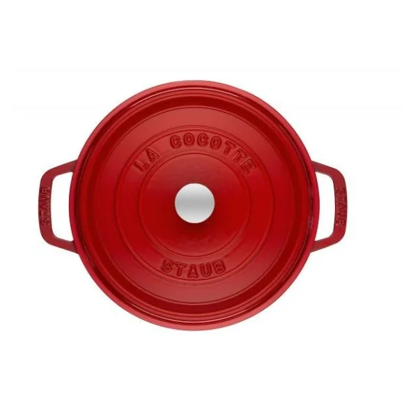 STAUB Cocotte Fonte Ronde 26 Cm Rouge Cerise 5,2 L Dernières Nouveautés 3