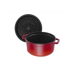 STAUB Cocotte Fonte Ronde 26 Cm Rouge Cerise 5,2 L Dernières Nouveautés 12