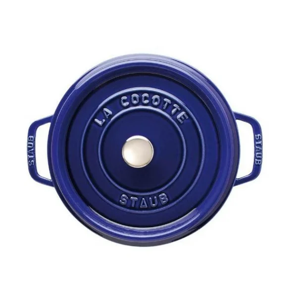 STAUB Cocotte Fonte Ronde 28 Cm Bleu Intense Majolique 6,7 L grande marque pas cher 3