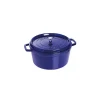 STAUB Cocotte Fonte Ronde 28 Cm Bleu Intense Majolique 6,7 L grande marque pas cher 7
