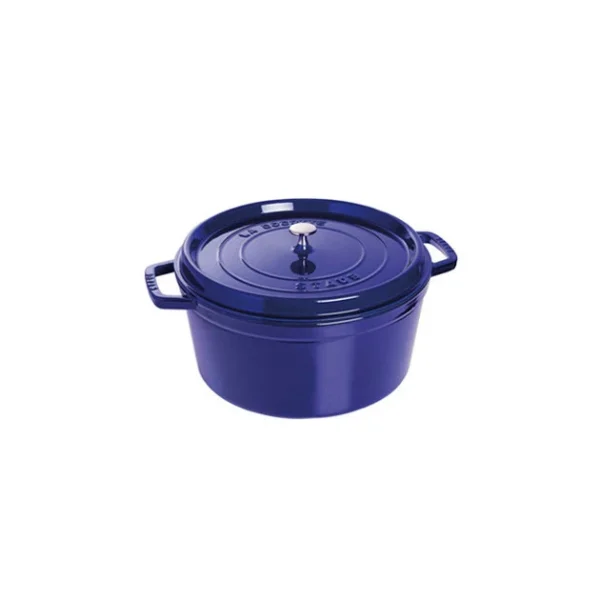 STAUB Cocotte Fonte Ronde 28 Cm Bleu Intense Majolique 6,7 L grande marque pas cher 1