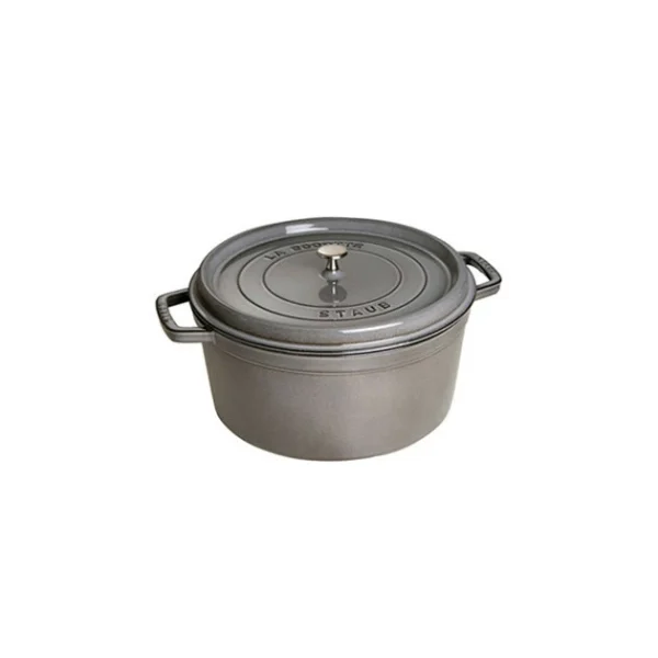 STAUB Cocotte Fonte Ronde 28 Cm Gris Graphite 6,7 L Nouveau 1