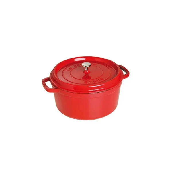 soldes officiel STAUB Cocotte Fonte Ronde 28 Cm Rouge Cerise 6,7 L 1