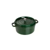 ﻿soldes STAUB Cocotte Fonte Ronde 28 Cm Vert Basilic Majolique 6,7 L 7