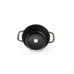 ﻿soldes STAUB Cocotte Fonte Ronde 28 Cm Vert Basilic Majolique 6,7 L 12