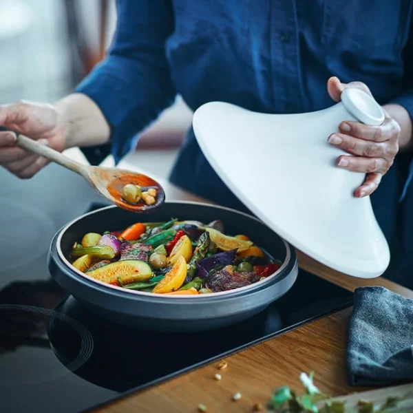 achat pas cher Plat à Tajine En Céramique 33,5 Cm Blanc Ardoise Delight Emile Henry 5