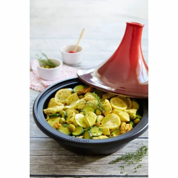Plat à Tajine En Fonte 31 Cm Cerise Le Creuset grand choix 5