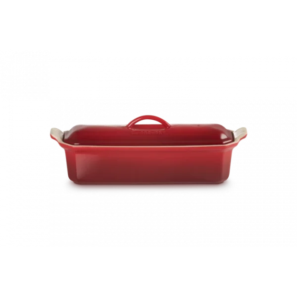 se précipiter pour acheter Terrine Rectangulaire En Céramique Avec Presse 32 Cm Cerise Le Creuset 1