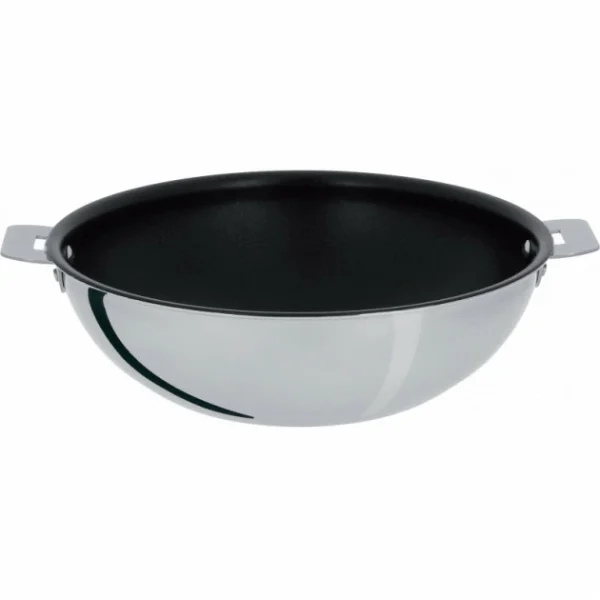 Wok Casteline Ø 28 Cm Manche Amovible Anti-Adhésif Inox Cristel l'unique style 1