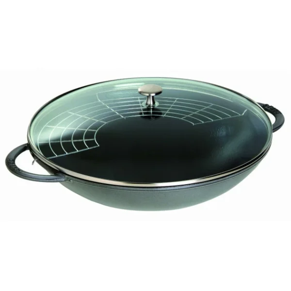 Achat Wok En Fonte 37 Cm Gris Staub 1