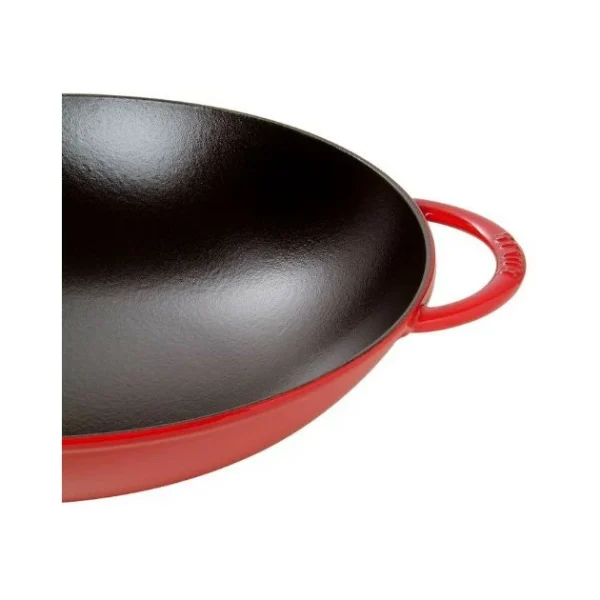 mode tendance Wok En Fonte 37 Cm Rouge Staub 4