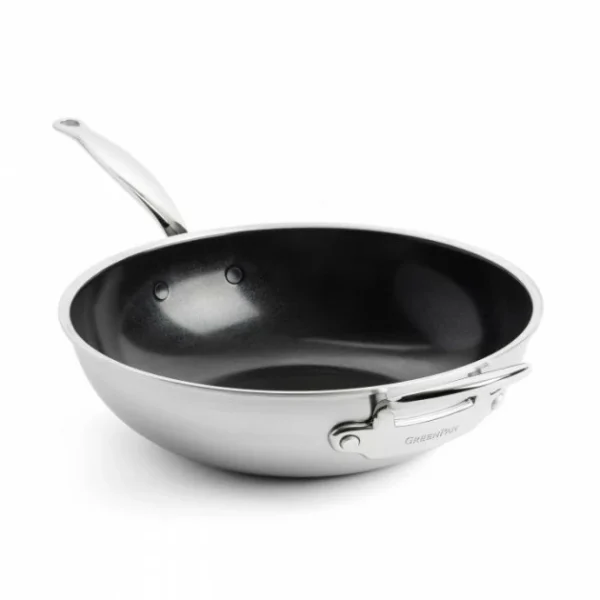 Wok Inox Ø 30 Cm PREMIERE GreenPan Couleurs variées 1